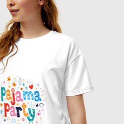 Футболка оверсайз женская Pajama party, цвет: белый — фото 2