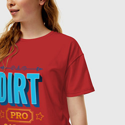 Футболка оверсайз женская Игра Dirt pro gaming, цвет: красный — фото 2