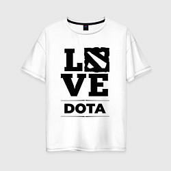 Футболка оверсайз женская Dota love classic, цвет: белый