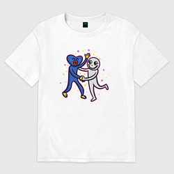 Футболка оверсайз женская Huggy and Man, цвет: белый