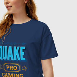 Футболка оверсайз женская Игра Quake pro gaming, цвет: тёмно-синий — фото 2