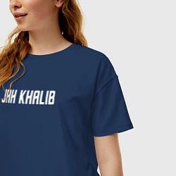Футболка оверсайз женская Jah Khalib - Logo, цвет: тёмно-синий — фото 2