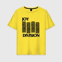 Футболка оверсайз женская Joy Division - rock, цвет: желтый