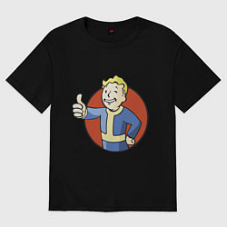 Футболка оверсайз женская Vault boy like, цвет: черный
