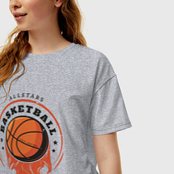 Футболка оверсайз женская Allstars Basketball, цвет: меланж — фото 2