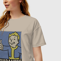 Футболка оверсайз женская Vault guarantee boy, цвет: миндальный — фото 2