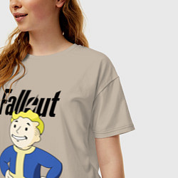 Футболка оверсайз женская Fallout blondie boy, цвет: миндальный — фото 2