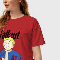 Футболка оверсайз женская Fallout blondie boy, цвет: красный — фото 2