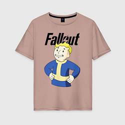 Футболка оверсайз женская Fallout blondie boy, цвет: пыльно-розовый
