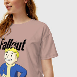Футболка оверсайз женская Fallout blondie boy, цвет: пыльно-розовый — фото 2