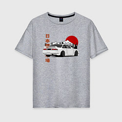 Футболка оверсайз женская Nissan Silvia S14 Sr20 Japan Car, цвет: меланж