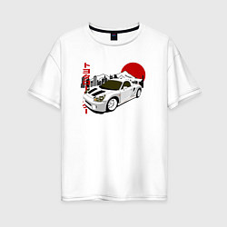 Футболка оверсайз женская Toyota Mr-s Retro JDM Style, цвет: белый