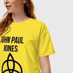 Футболка оверсайз женская John Paul Jones - Led Zeppelin - legend, цвет: желтый — фото 2