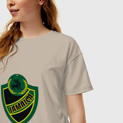 Футболка оверсайз женская Jamaica Shield, цвет: миндальный — фото 2