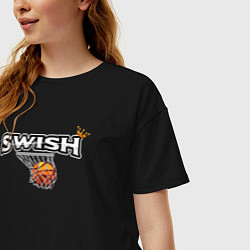 Футболка оверсайз женская Swish King, цвет: черный — фото 2