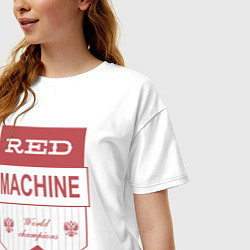 Футболка оверсайз женская Red machine Russia, цвет: белый — фото 2