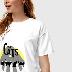 Футболка оверсайз женская The Cats, цвет: белый — фото 2