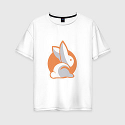 Женская футболка оверсайз Orange Rabbit