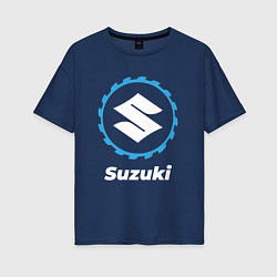 Футболка оверсайз женская Suzuki в стиле Top Gear, цвет: тёмно-синий