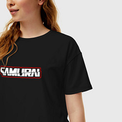 Футболка оверсайз женская Samurai 2077 - Демон Они, цвет: черный — фото 2