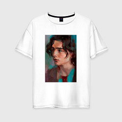 Женская футболка оверсайз Timothee Chalamet fan art