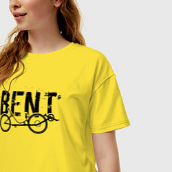 Футболка оверсайз женская BENT велосипед, цвет: желтый — фото 2