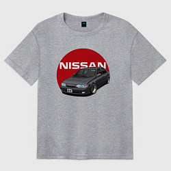 Футболка оверсайз женская Nissan B-14, цвет: меланж