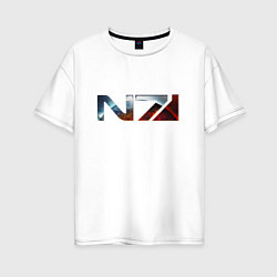 Футболка оверсайз женская Mass Effect N7 -Shooter, цвет: белый