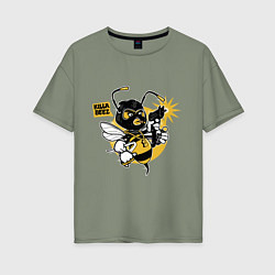 Футболка оверсайз женская Wu - killa beez, цвет: авокадо