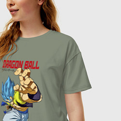 Футболка оверсайз женская Dragon Ball - Бросок, цвет: авокадо — фото 2