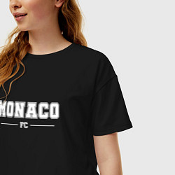 Футболка оверсайз женская Monaco football club классика, цвет: черный — фото 2