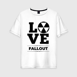 Футболка оверсайз женская Fallout love classic, цвет: белый