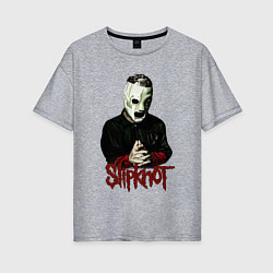 Женская футболка оверсайз Slipknot mask