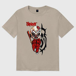 Футболка оверсайз женская Slipknot fan, цвет: миндальный