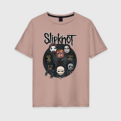 Женская футболка оверсайз Slipknot art fan