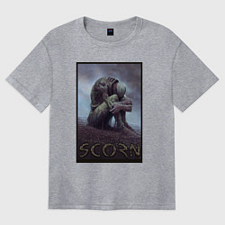 Футболка оверсайз женская Презрение, цвет: меланж