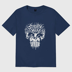 Футболка оверсайз женская Skulldew Valley Tee, цвет: тёмно-синий