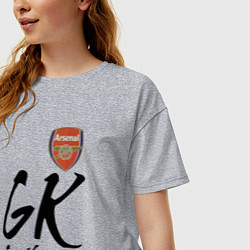 Футболка оверсайз женская Arsenal - London - goalkeeper, цвет: меланж — фото 2