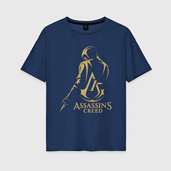 Футболка оверсайз женская Assassins creed 15 лет, цвет: тёмно-синий
