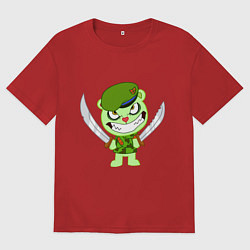 Футболка оверсайз женская Angry Flippy, цвет: красный