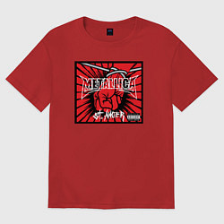 Футболка оверсайз женская Metallica St Anger, цвет: красный