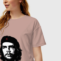 Футболка оверсайз женская Ernesto Che Guevara, цвет: пыльно-розовый — фото 2