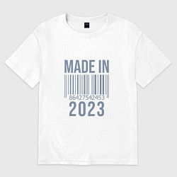 Футболка оверсайз женская Made in 2023, цвет: белый