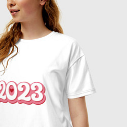 Футболка оверсайз женская Love 2023, цвет: белый — фото 2