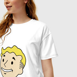 Футболка оверсайз женская Vault boy head, цвет: белый — фото 2