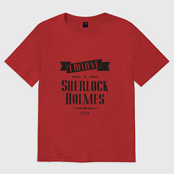 Футболка оверсайз женская Верю в Шерлока, цвет: красный