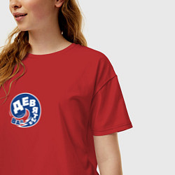 Футболка оверсайз женская Девятый вал, цвет: красный — фото 2