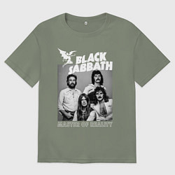 Футболка оверсайз женская Black Sabbath rock, цвет: авокадо