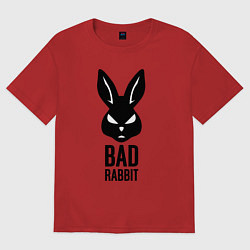 Футболка оверсайз женская Bad rabbit, цвет: красный