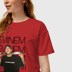 Футболка оверсайз женская Eminem Slim Shady, цвет: красный — фото 2